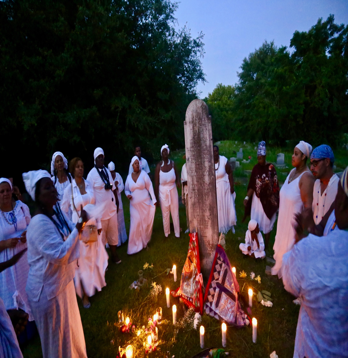 Pwen: Juneteenth commemoration at the burial marker of Cudjoe Kazoola Lewis.